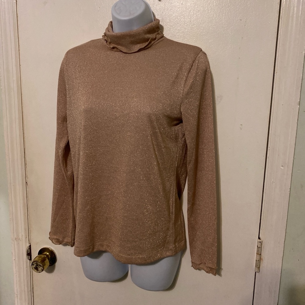 j.crew pink sparkly turtleneck